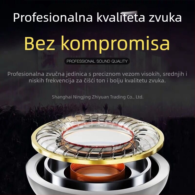 Originalni platinasti kabel za slušalice pogodan za Oppo Huawei Vivo mobilne telefone, slatke korejske verzije djevojačkih karaoke s mikrofonom