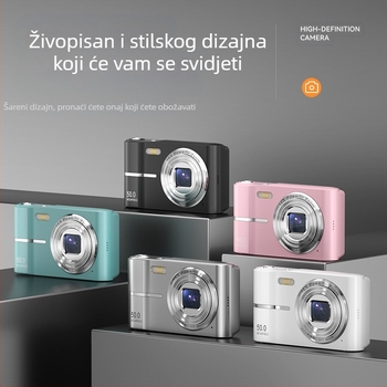 Prekogranični CCD digitalni fotoaparat za studente visoke razlučivosti, putni fotoaparat za početnike, jeftini fotoaparat za retro ručnu prtljagu, mala kartica