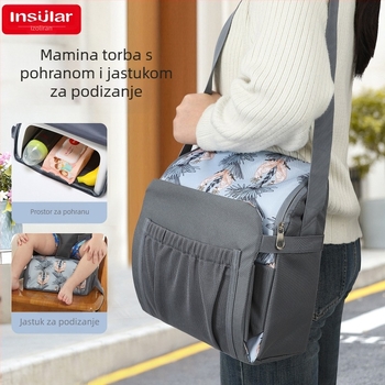 Prijenosna višenamjenska torba za mame za rame, dječja sjedalica, jastuk za podizanje, dječja blagovaonska stolica, jastuk za podizanje stolca