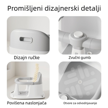 Sjedalica za kupanje za bebe Cross-Border, Naslonjač za kadu za bebe, Stolica za kupanje za sjedenje, Dječja stolica za učenje sjedenja, Neklizajuća sjedalica za kupanje