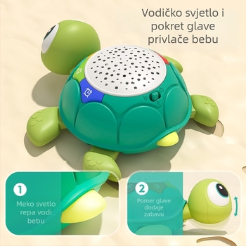 Amazon Multifunkcionalna igračka za učenje beba, penjanje, rasvjeta, glazbena projekcija, kornjača, umirujuća slagalica za malu djecu, stroj za rano obrazovanje