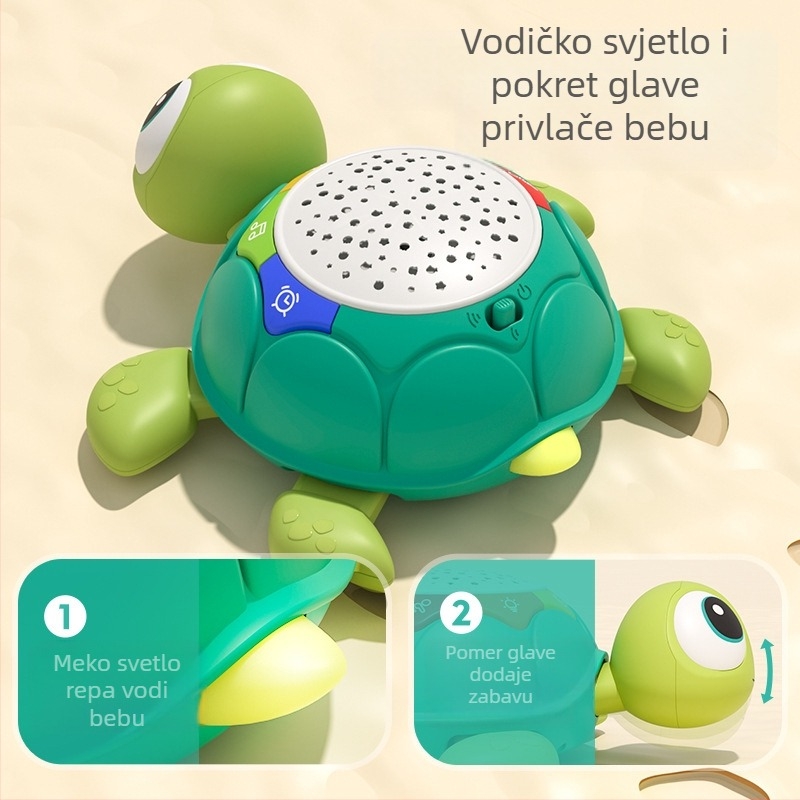 Amazon Multifunkcionalna igračka za učenje beba, penjanje, rasvjeta, glazbena projekcija, kornjača, umirujuća slagalica za malu djecu, stroj za rano obrazovanje