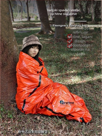 Vanjska PE aluminijska vreća za spavanje u hitnim slučajevima, jednostavna hladnootporna, ublažavanje katastrofa, topla vreća za spavanje, kabanica, spremište za šator, Amazon