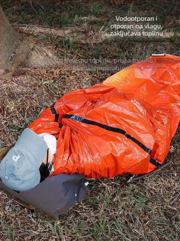 Vanjska PE aluminijska vreća za spavanje u hitnim slučajevima, jednostavna hladnootporna, ublažavanje katastrofa, topla vreća za spavanje, kabanica, spremište za šator, Amazon