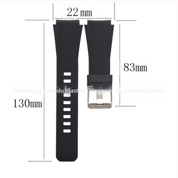 Novi model pogodan za 22 mm silikonski remen za Samsung Gear S4Sport S4 silikonski remen Proizvođač remena za Samsung