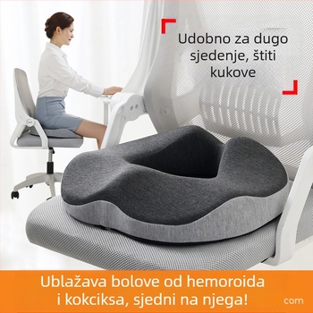 Jastuk za hemoroide od memorijske pjene, ne urušava se, šuplji prozračni jastuk za stražnjicu stolice, prekrasna stražnjica, repni kralješak, jastuk za stražnjicu i repni kralješak