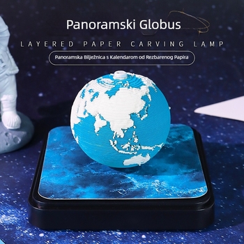 Panoramski kalendar skulpture Zemlje od papira 2026. kineski i engleski datum za Novu godinu, kreativni poklon, niska cijena, dobar ukras