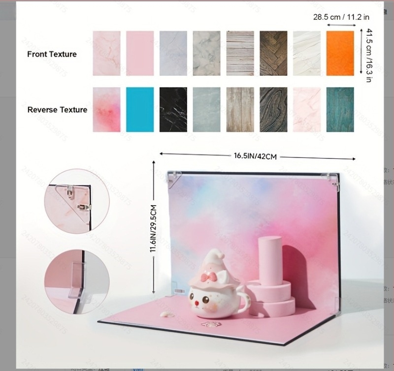 Zadebljani fotografski karton 1+7/8/9/10 pozadinski papir za fotografije, set pozadina za snimanje, rekviziti za fotografiranje, ploča za pozadinu