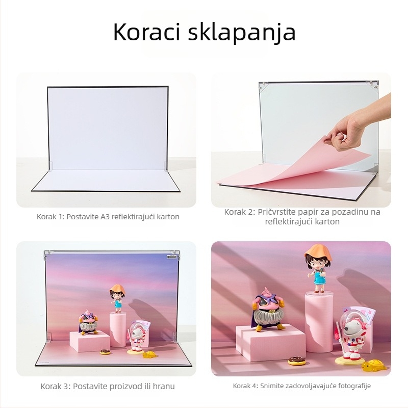 Zadebljani fotografski karton 1+7/8/9/10 pozadinski papir za fotografije, set pozadina za snimanje, rekviziti za fotografiranje, ploča za pozadinu