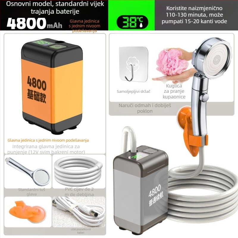 Besplatni seoski jednostavni tuševi za gradilište, vanjski studentski dom, kupka za studente, artefakt, punjiva kućanska tuš kabina