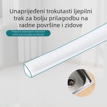 Unutarnja kutna traka, naljepnica za ljepotu šava, dekorativna traka za strop, linija ljepote ruba žbuke, dekorativna linija, samoljepljiva, vodootporna, naljepnica za ljepotu šava od plijesni, kuhinjski strop