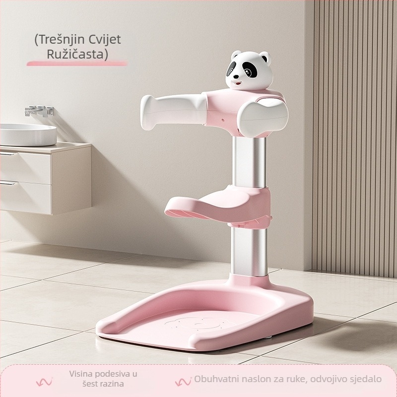 Stalak za kupanje za bebe, Podesivi stalak za kupanje, Sklopivi stalak za kupanje za djecu koji može sjediti i stajati