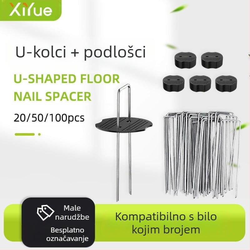 U-oblikovani čavli za zemlju 15 cm plastična brtva čavli za travnjak vrtni šator čavli otporni na vjetar pocinčani fiksni čavli čavli od tkanine otporne na travu