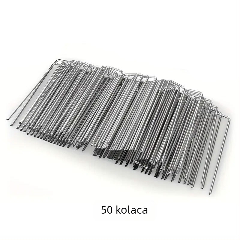 U-oblikovani čavli za zemlju 15 cm plastična brtva čavli za travnjak vrtni šator čavli otporni na vjetar pocinčani fiksni čavli čavli od tkanine otporne na travu