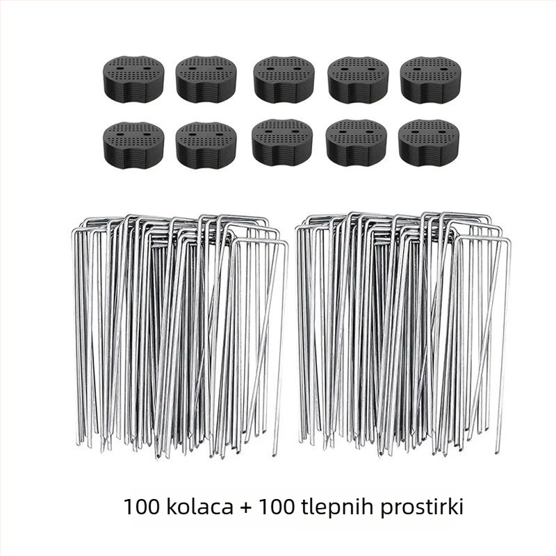 U-oblikovani čavli za zemlju 15 cm plastična brtva čavli za travnjak vrtni šator čavli otporni na vjetar pocinčani fiksni čavli čavli od tkanine otporne na travu