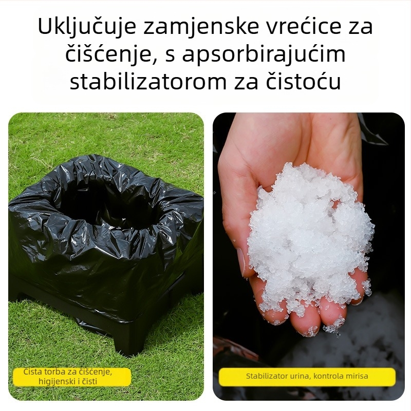 Prekogranični novi sklopivi WC za automobil, hitne slučajeve, kampiranje, WC stolica za odrasle, prijenosni dezodorans, vanjski mobilni WC