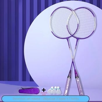 Odijelo za badminton reket daje tri loptice mladim odraslima, obiteljska zabava, osnovni set reketa za trening, može se sastaviti