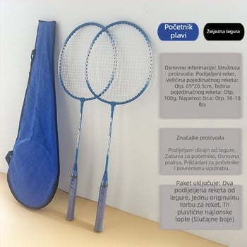 Odijelo za badminton reket daje tri loptice mladim odraslima, obiteljska zabava, osnovni set reketa za trening, može se sastaviti