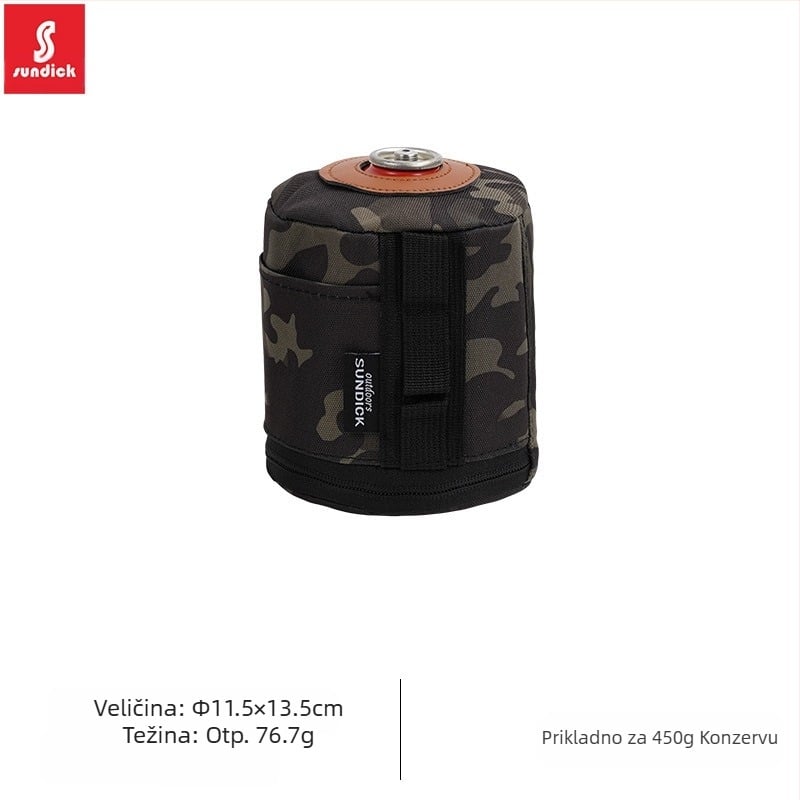 Planinski kupac, kampiranje na otvorenom, poklopac spremnika goriva 230, zaštitni poklopac, izolacijski poklopac, zaštita od pada, piknik, dugi spremnik goriva 450, torba za pohranu spremnika goriva