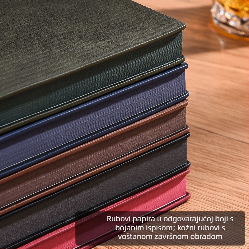 Vrhunski dvobojni blok za pisanje od umjetne kože, poslovni set bilježnica A5, jednostavan poklon kutija