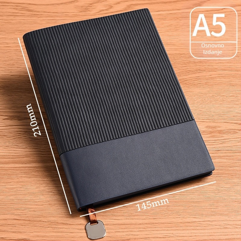 Vrhunski dvobojni blok za pisanje od umjetne kože, poslovni set bilježnica A5, jednostavan poklon kutija