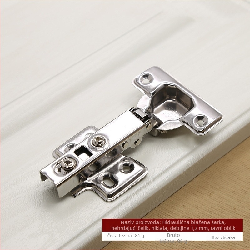 Hidraulični odbojnik šarka od nehrđajućeg čelika skrivena 180 stupnjeva vrata ormara preklopiva Zrakoplovna šarka LED svjetlo tvornica izravna prodaja