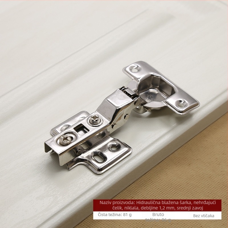 Hidraulični odbojnik šarka od nehrđajućeg čelika skrivena 180 stupnjeva vrata ormara preklopiva Zrakoplovna šarka LED svjetlo tvornica izravna prodaja