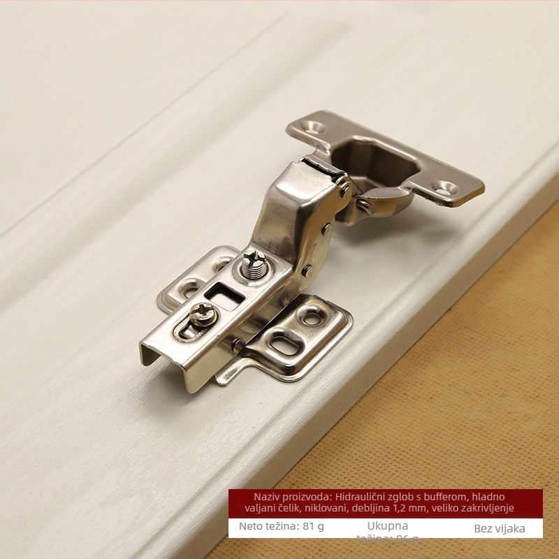 Hidraulični odbojnik šarka od nehrđajućeg čelika skrivena 180 stupnjeva vrata ormara preklopiva Zrakoplovna šarka LED svjetlo tvornica izravna prodaja