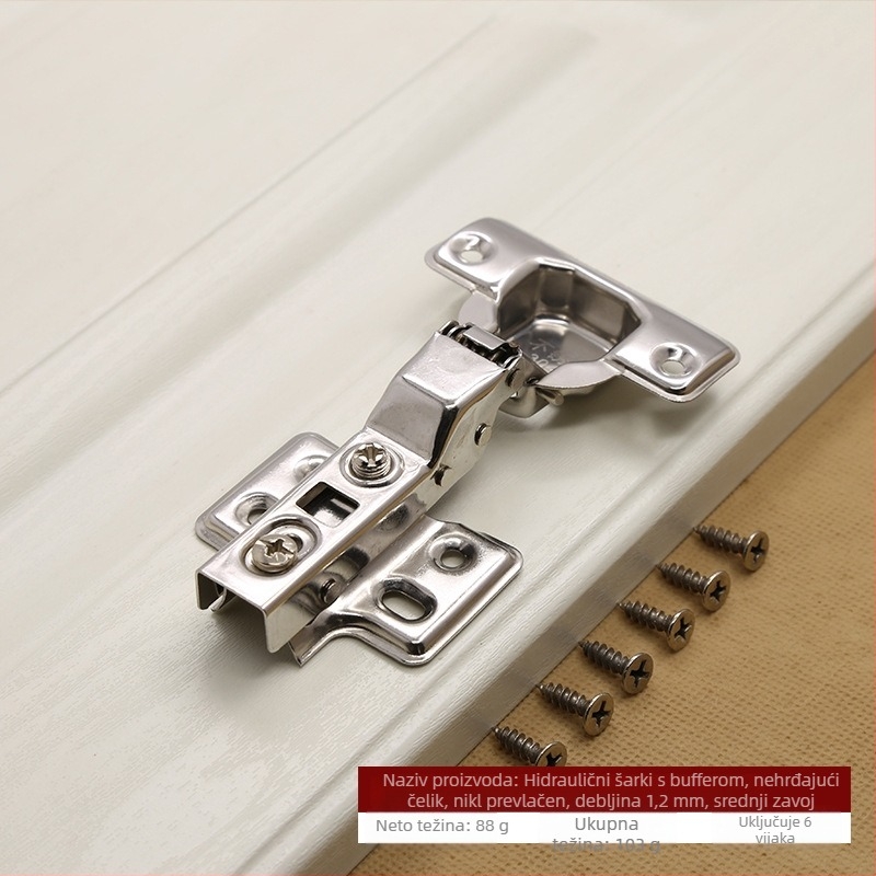 Hidraulični odbojnik šarka od nehrđajućeg čelika skrivena 180 stupnjeva vrata ormara preklopiva Zrakoplovna šarka LED svjetlo tvornica izravna prodaja