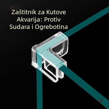 Prozirni zaštitni poklopac s kutnim štitnicima, elastični stakleni antikolizijski akvarij od mekog akrila s trokutastim efektom, pravokutni