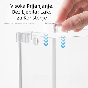 Prozirni zaštitni poklopac s kutnim štitnicima, elastični stakleni antikolizijski akvarij od mekog akrila s trokutastim efektom, pravokutni