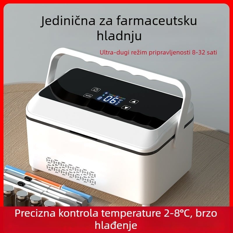 Kubao prijenosni hladnjak za inzulin, mini automobilski kućni hladnjak s dvojnom namjenom, hlađenje od 0-8 stupnjeva, US8 punjivi mali hladnjak