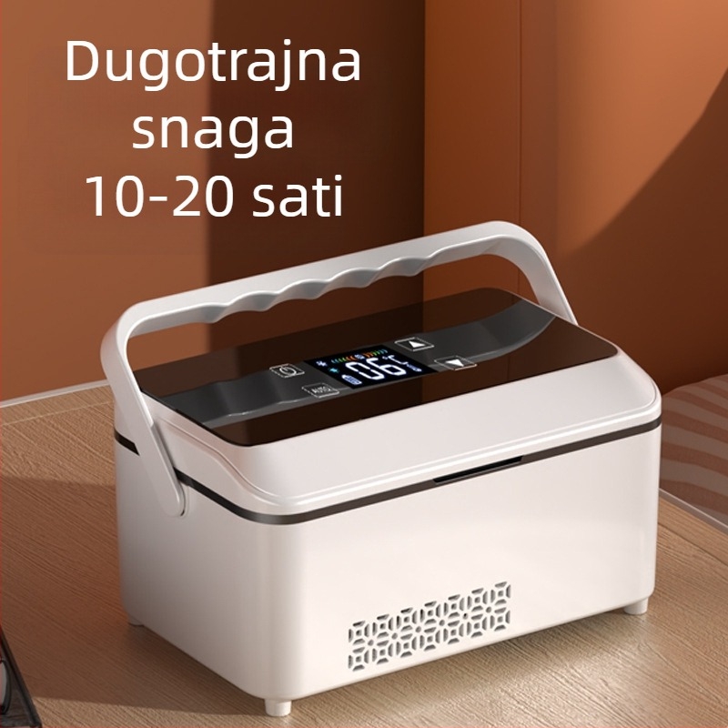 Kubao prijenosni hladnjak za inzulin, mini automobilski kućni hladnjak s dvojnom namjenom, hlađenje od 0-8 stupnjeva, US8 punjivi mali hladnjak
