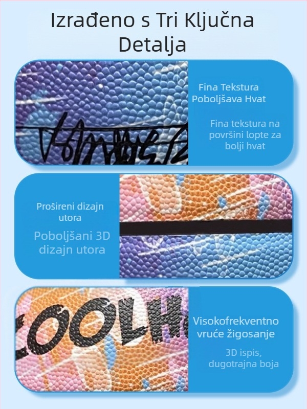 Autentična svjetleća profesionalna br. 5 br. 7 košarkaška lopta za djecu i odrasle, osnovnoškolce, vanjska posebna standardna košarkaška lopta otporna na habanje