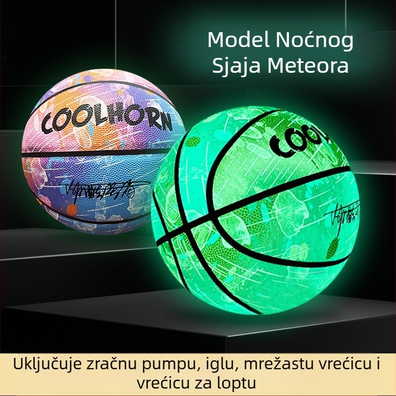 Autentična svjetleća profesionalna br. 5 br. 7 košarkaška lopta za djecu i odrasle, osnovnoškolce, vanjska posebna standardna košarkaška lopta otporna na habanje