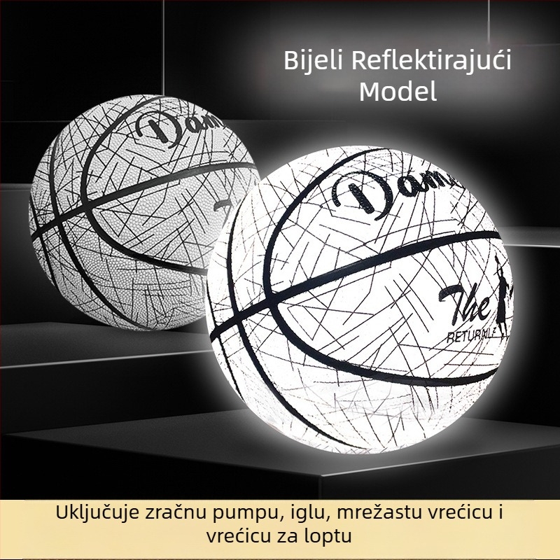 Autentična svjetleća profesionalna br. 5 br. 7 košarkaška lopta za djecu i odrasle, osnovnoškolce, vanjska posebna standardna košarkaška lopta otporna na habanje