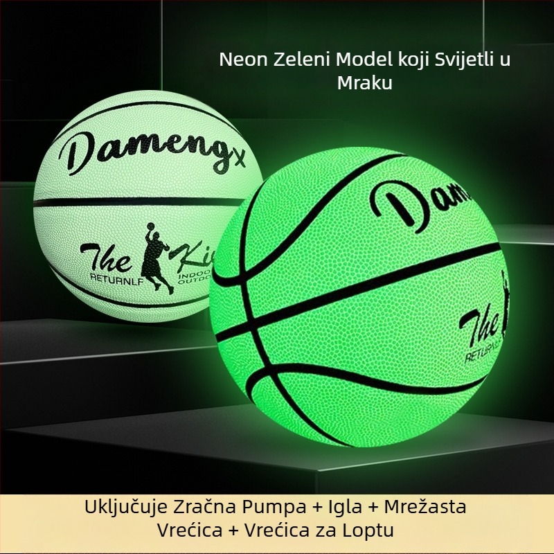 Autentična svjetleća profesionalna br. 5 br. 7 košarkaška lopta za djecu i odrasle, osnovnoškolce, vanjska posebna standardna košarkaška lopta otporna na habanje