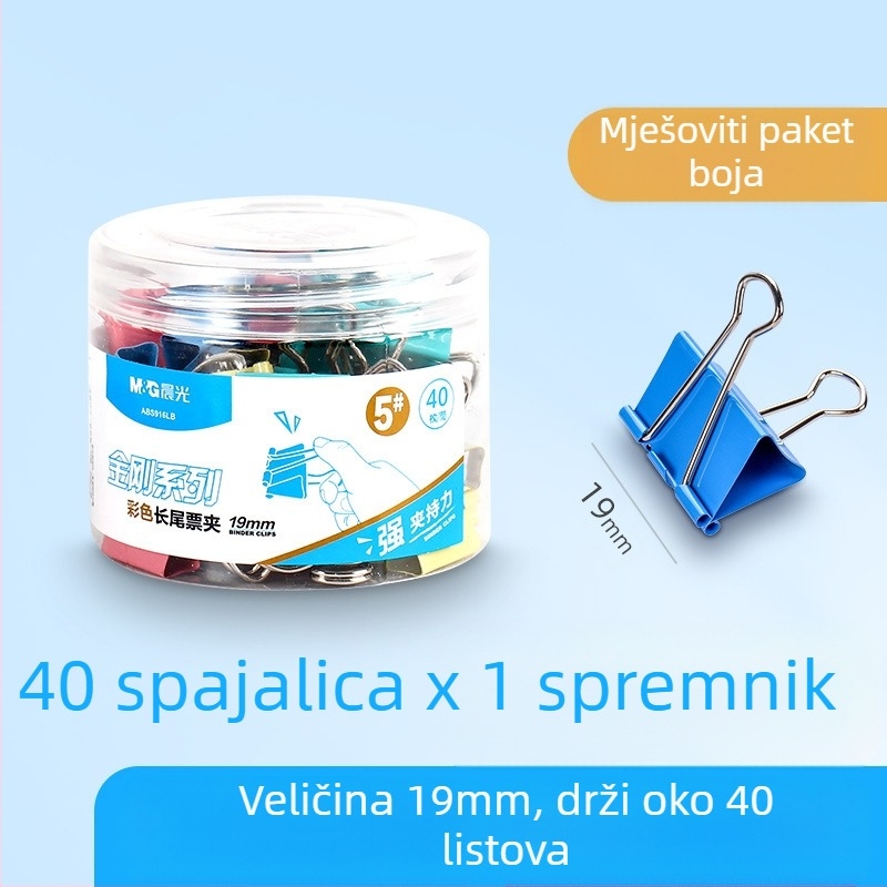 Chenguang tiskanice u boji duga kopča za rep velika spajalica za papir 25 mm mala metalna kopča za pileći rep u obliku lastin repa mala kopča