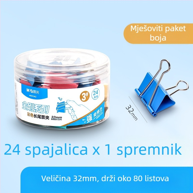 Chenguang tiskanice u boji duga kopča za rep velika spajalica za papir 25 mm mala metalna kopča za pileći rep u obliku lastin repa mala kopča