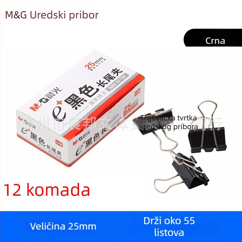 Chenguang tiskanice u boji duga kopča za rep velika spajalica za papir 25 mm mala metalna kopča za pileći rep u obliku lastin repa mala kopča