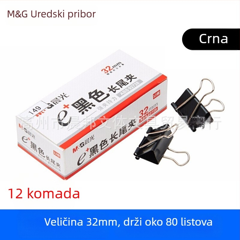 Chenguang tiskanice u boji duga kopča za rep velika spajalica za papir 25 mm mala metalna kopča za pileći rep u obliku lastin repa mala kopča