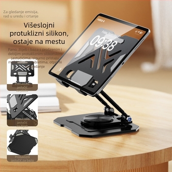 2025 novi ravni nosač za prijenosno računalo, rotirajući sklopivi jastučić, stalak za hlađenje od visokolegurenog materijala, rotirajući stalak za podizanje monitora