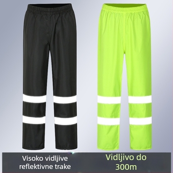 Veleprodaja kišnih hlača, protiv nereda, kišni ogrtač, kišne hlače, odijelo od debele Oxford tkanine, otporne na habanje, reflektirajuće muške jahaće hlače za donji dio tijela, vodootporne