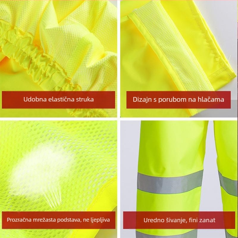 Veleprodaja kišnih hlača, protiv nereda, kišni ogrtač, kišne hlače, odijelo od debele Oxford tkanine, otporne na habanje, reflektirajuće muške jahaće hlače za donji dio tijela, vodootporne