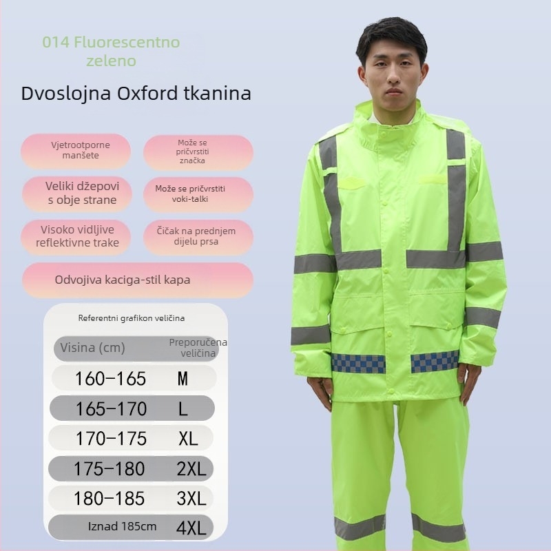 Veleprodaja kišnih hlača, protiv nereda, kišni ogrtač, kišne hlače, odijelo od debele Oxford tkanine, otporne na habanje, reflektirajuće muške jahaće hlače za donji dio tijela, vodootporne