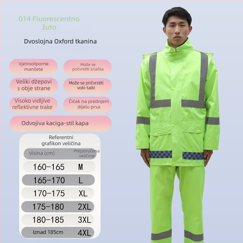 Veleprodaja kišnih hlača, protiv nereda, kišni ogrtač, kišne hlače, odijelo od debele Oxford tkanine, otporne na habanje, reflektirajuće muške jahaće hlače za donji dio tijela, vodootporne