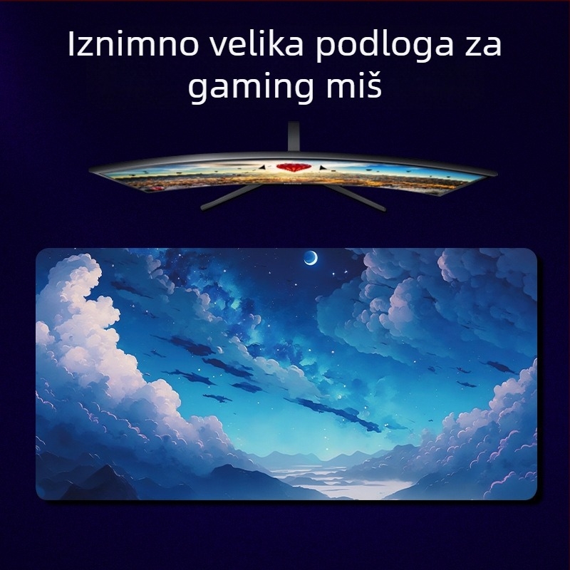 Lagani luksuzni i vrhunski krajolik, predimenzionirana podloga za miš za e-sportske igre, kreativna neklizajuća zadebljana podloga za stol, podloga za tipkovnicu
