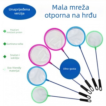 Ribarska mreža, džepna ribarska mreža, dječja gusta mreža, kućni ribolov, zlatna ribica, ribolov žlicom, riba, izmet, mini mreža za kopiranje, ribarska mreža, ribolovni pribor