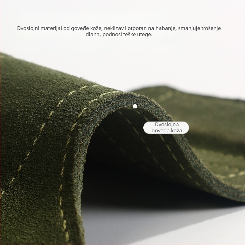 GOUNOD Cowhide Sports neklizajući štitnik za dlan, štitnik za zglob, pojačivač za dizanje utega sa zaštitom od zgibova