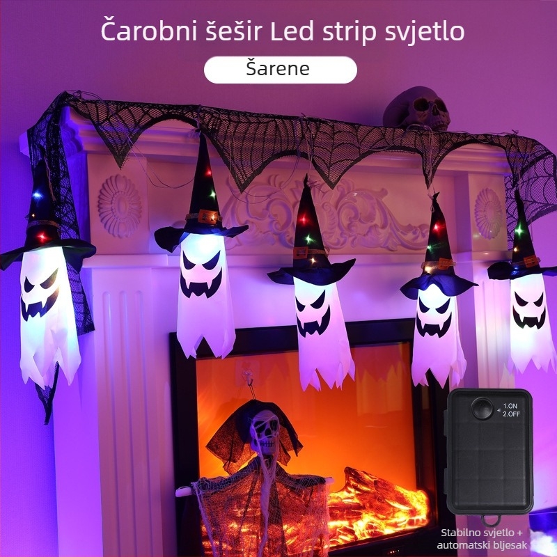 Prekogranična Amazonova nova Halloween LED dekorativna svjetla Viseća svjetla za duhove Svjetla za atmosferu festivala duhova